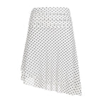 Wen Polka Dot Asymmetrical Midi Skirt
