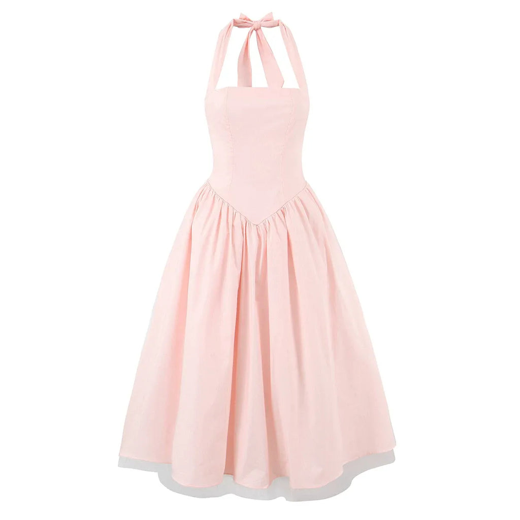 Etta Bow-Tie Halter Maxi Dress