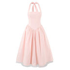Etta Bow-Tie Halter Maxi Dress