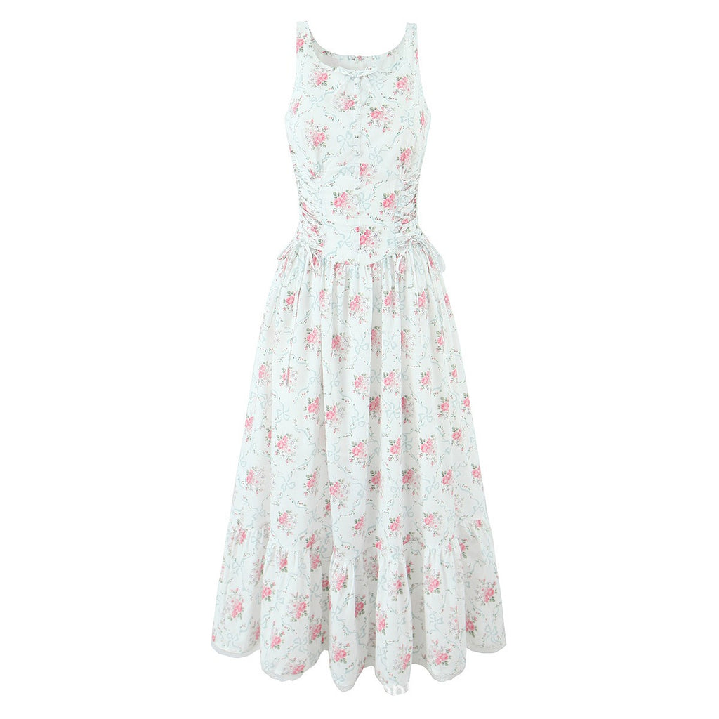 Aela Floral Corset Midi Dress