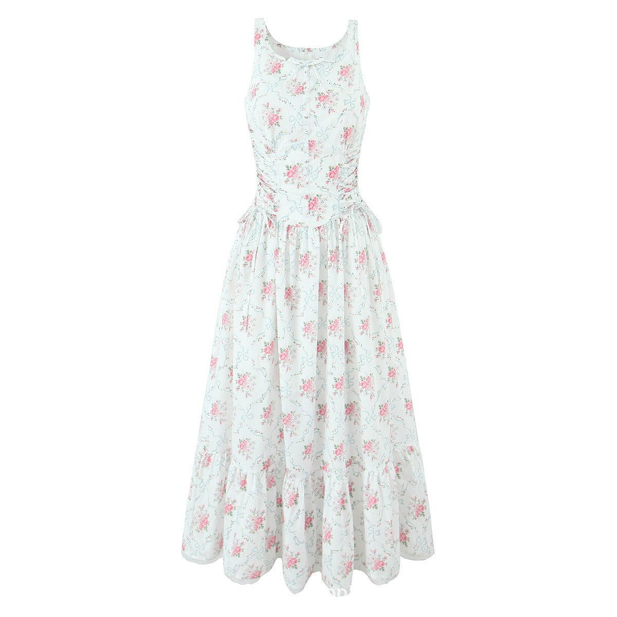 Aela Floral Corset Midi Dress