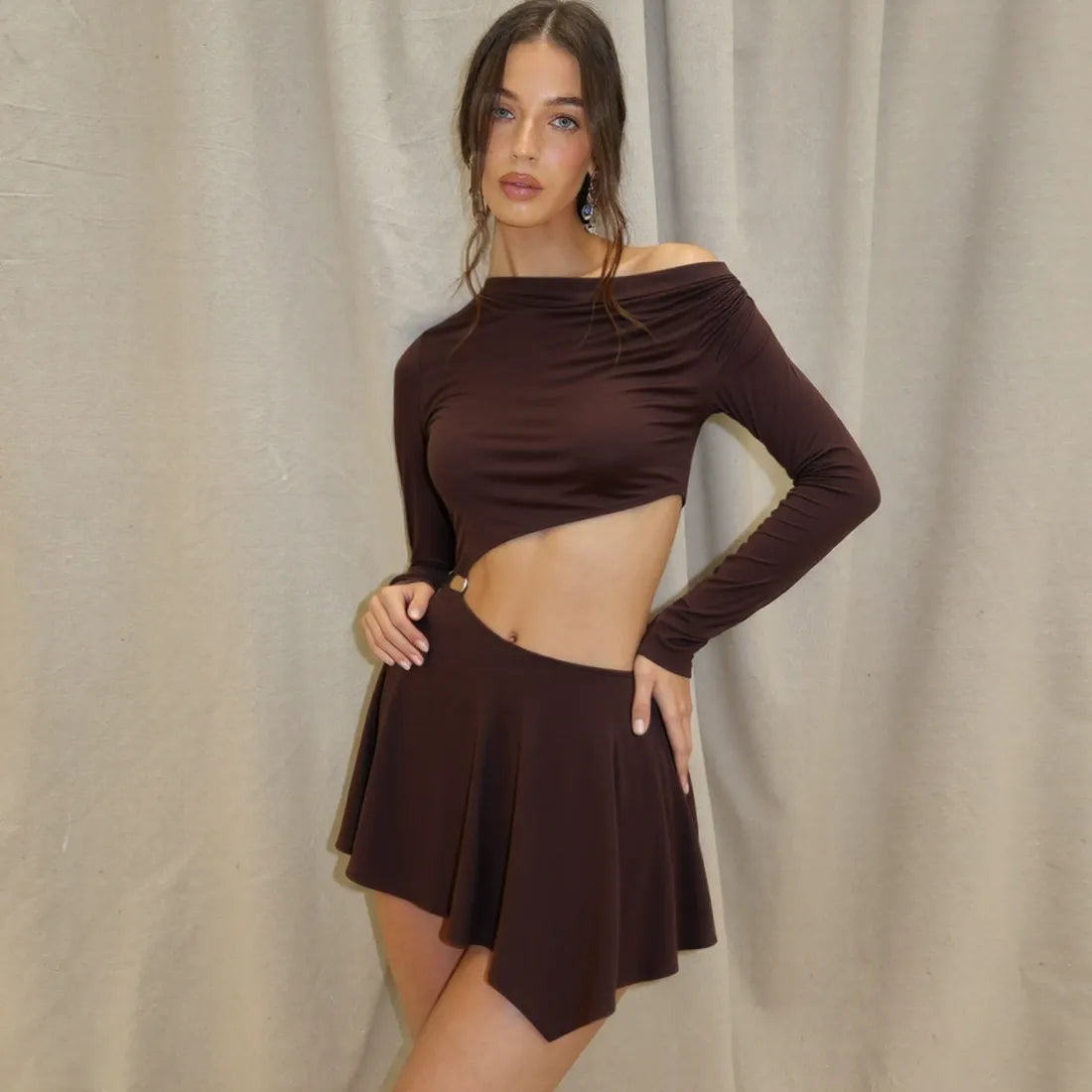 Vivia One Shoulder Cut-Out Mini Dress