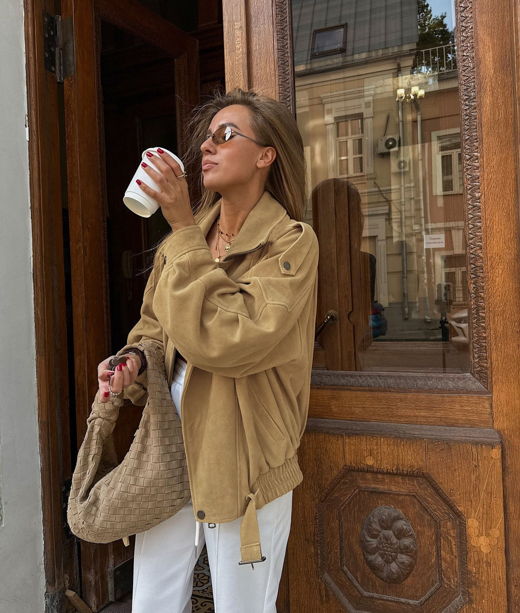 Tessa Utility Suede Jacket