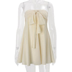Nil Strapless Bow Tie Mini Dress