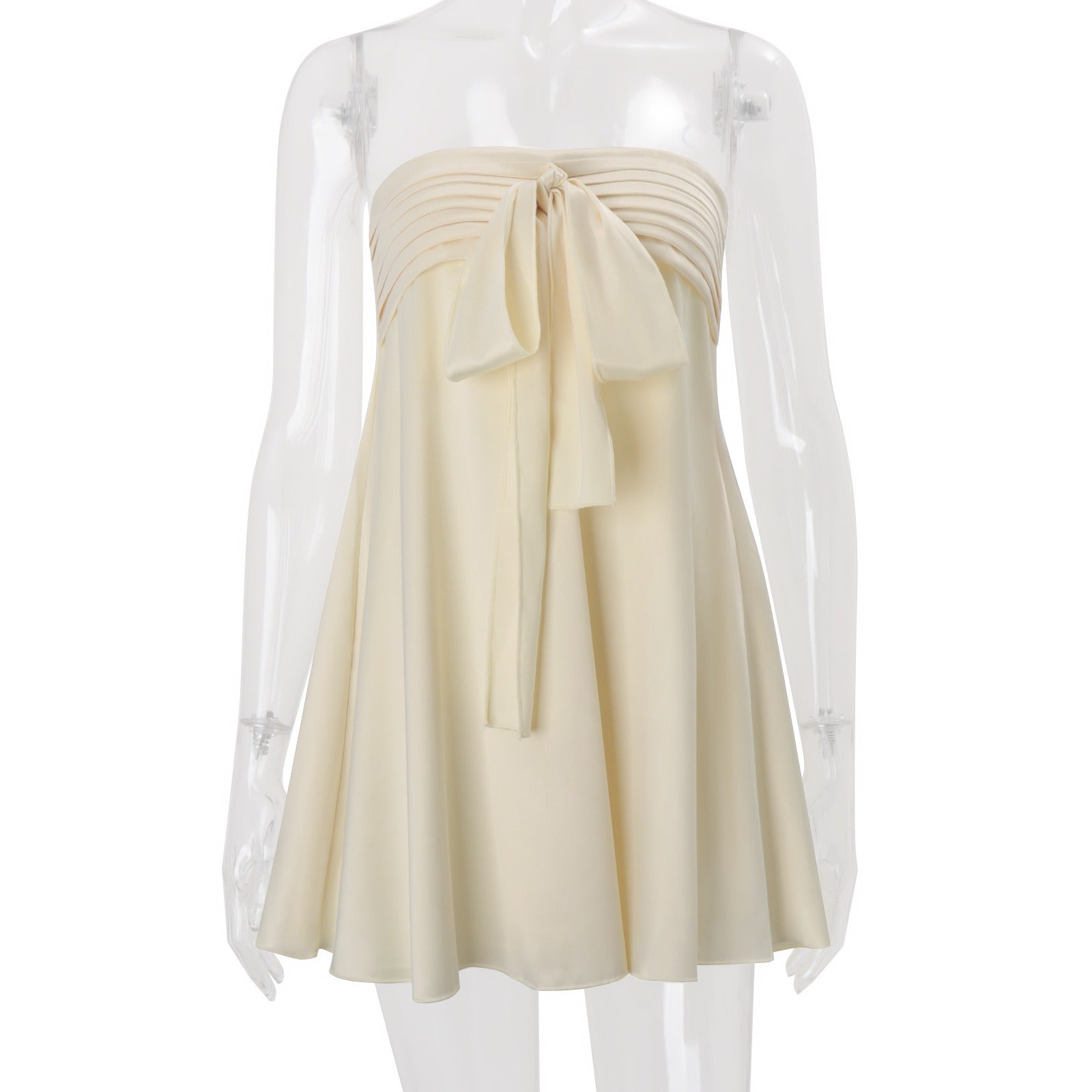 Nil Strapless Bow Tie Mini Dress