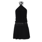 Lin Lace Waist Halter Mini Dress