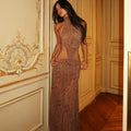 Rosena Snake Print Halter Maxi Dress