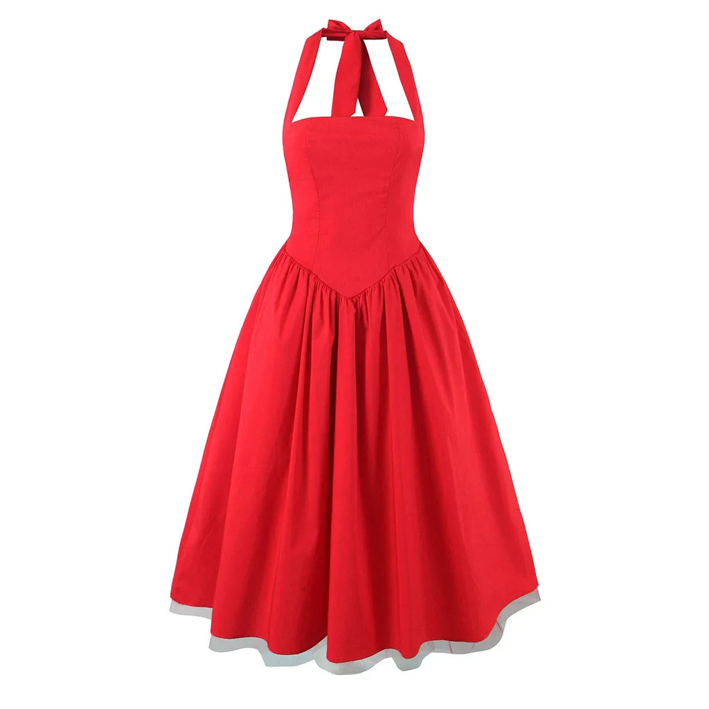 Etta Bow-Tie Halter Maxi Dress
