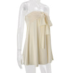 Nil Strapless Bow Tie Mini Dress