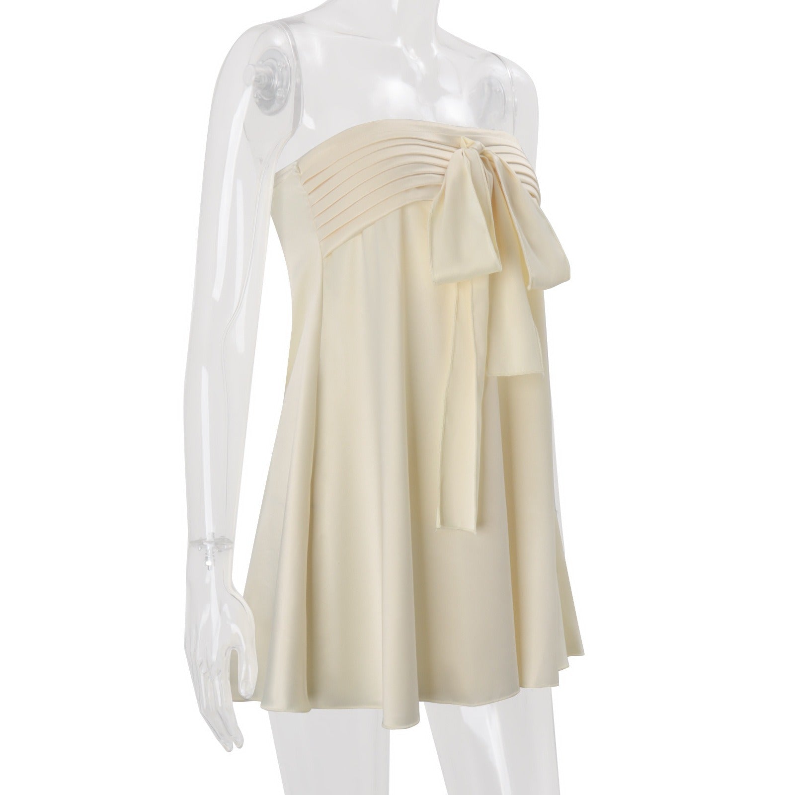 Nil Strapless Bow Tie Mini Dress