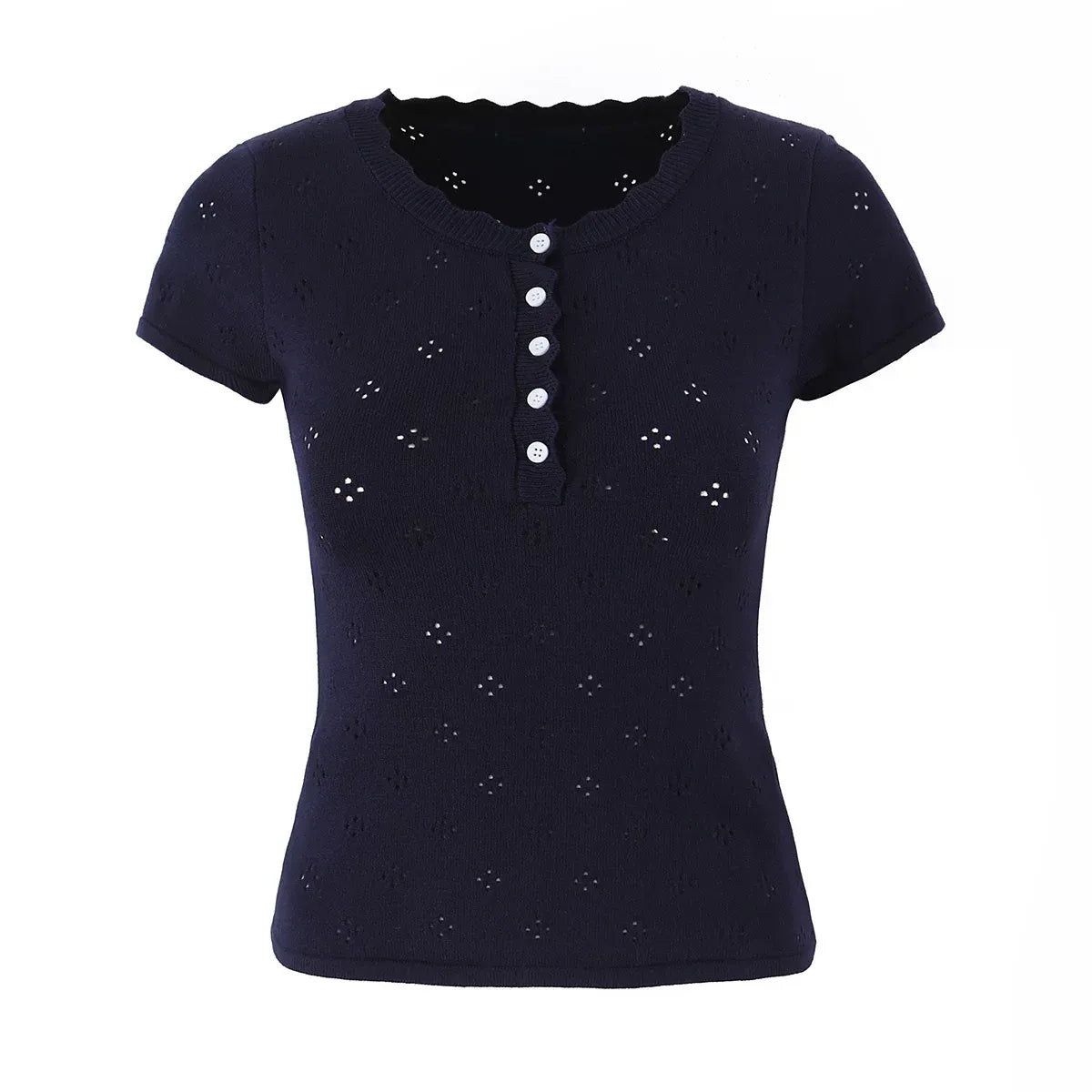 Hattie Eyelet Knit Top & Mini Skirt Set