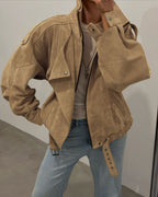 Tessa Utility Suede Jacket