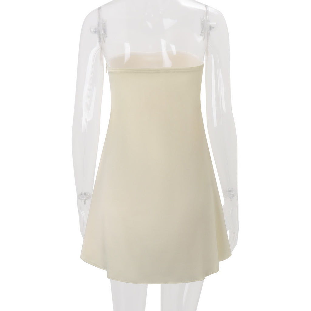 Nil Strapless Bow Tie Mini Dress