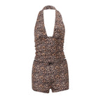 Ruolan Leopard Shorts Set