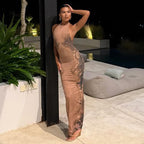 Nayeli Lace Halter Maxi Dress