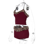Hana Leopard Trim Lounge Set