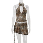 Leopard Mini Skirt Set