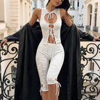 Ysela Lace Tie-Front Two Piece Set