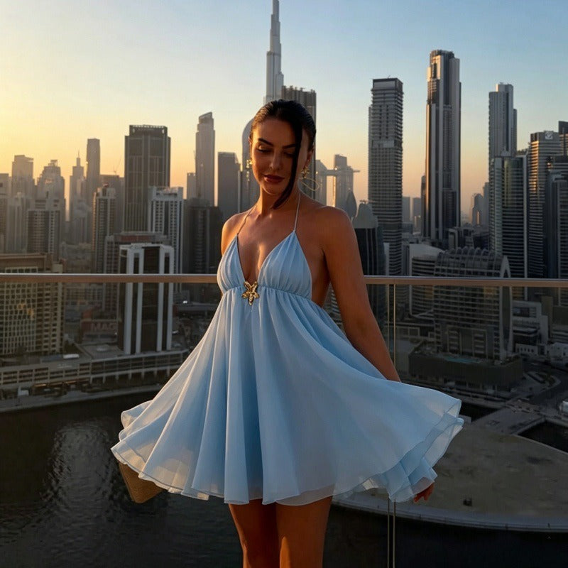 Eiris Halter Mini Dress