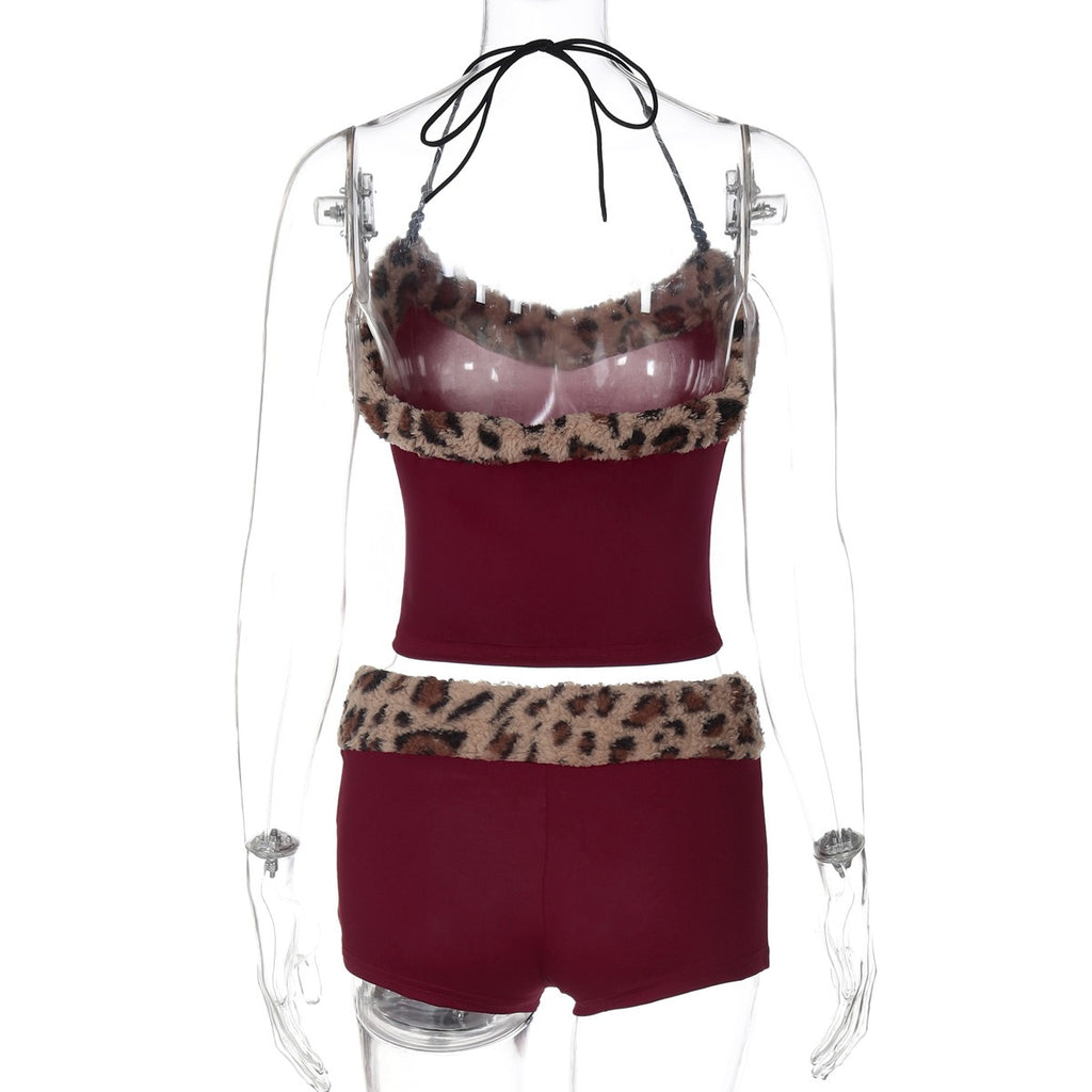 Hana Leopard Trim Lounge Set