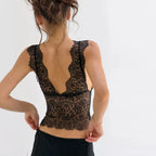 Hattie Black Lace V-Neck Cami Top