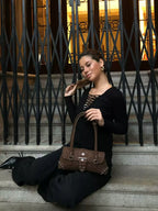 Keira Studded Leopard Shoulder Bag