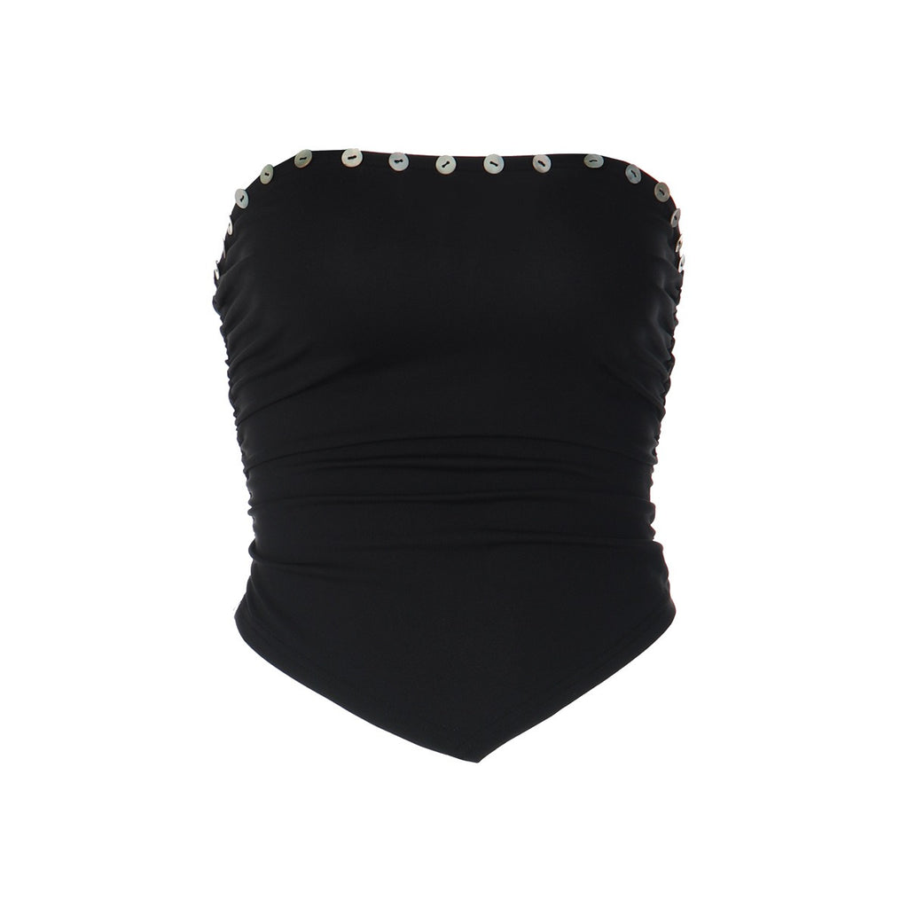Amina Strapless Ruched Corset Top