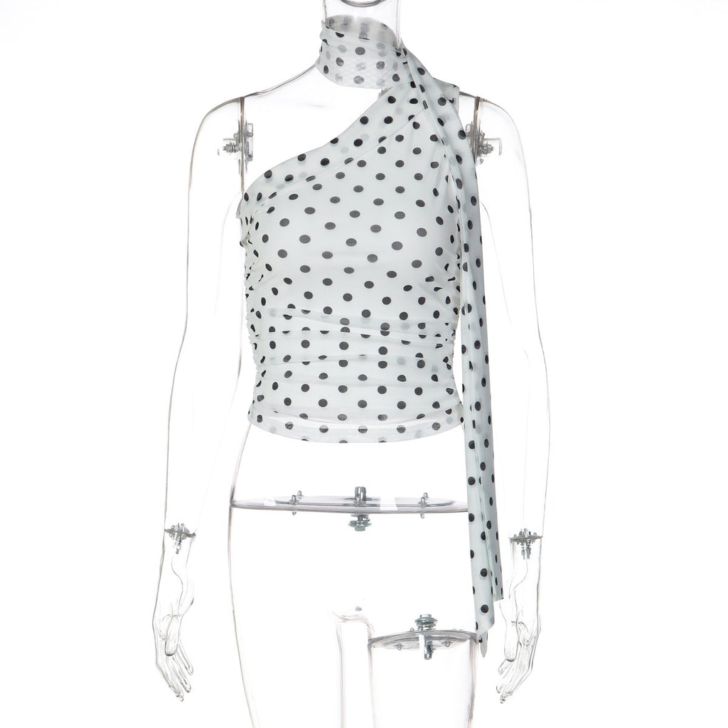 One-Shoulder Choker Top
