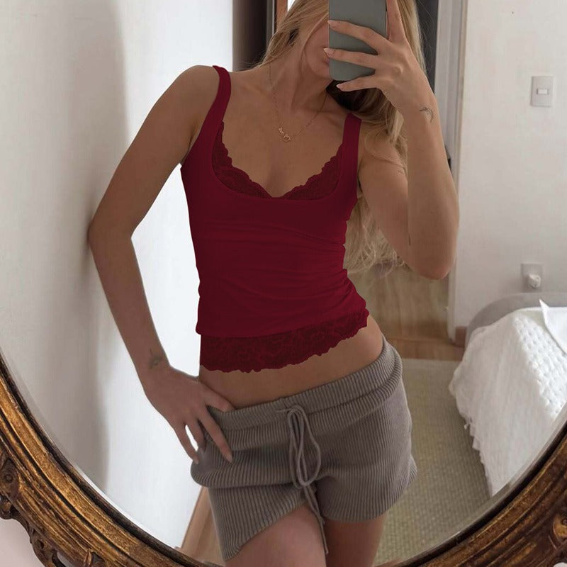 Hana Lace Trim Tank Top