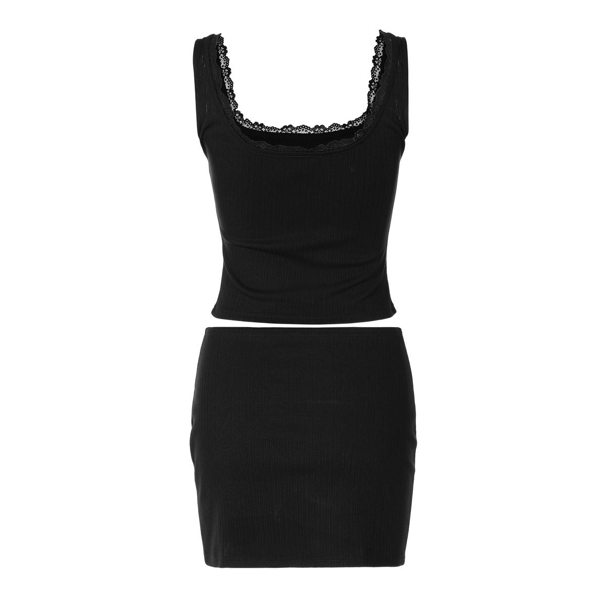 Estelle Lace Trim Mini Skirt Set
