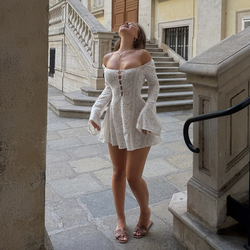 Soliya Off-Shoulder Lace Mini Dress