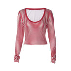 Elodie Striped Long Sleeve Top