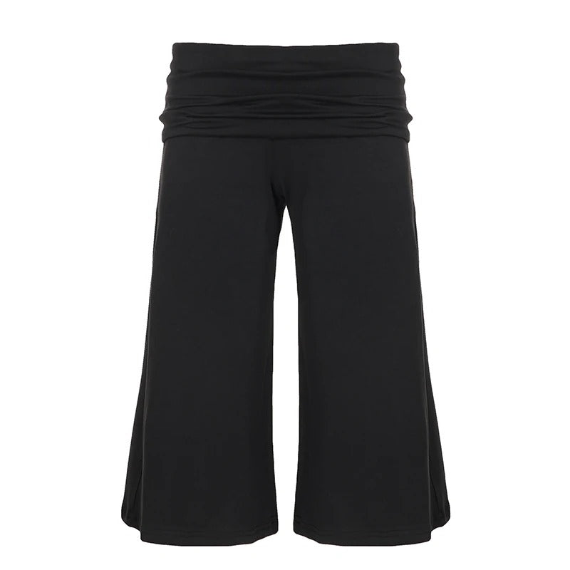 Zelia High-Waist Wide-Leg Capri Pants