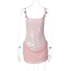 Giulia Sequin Draped Mini Dress