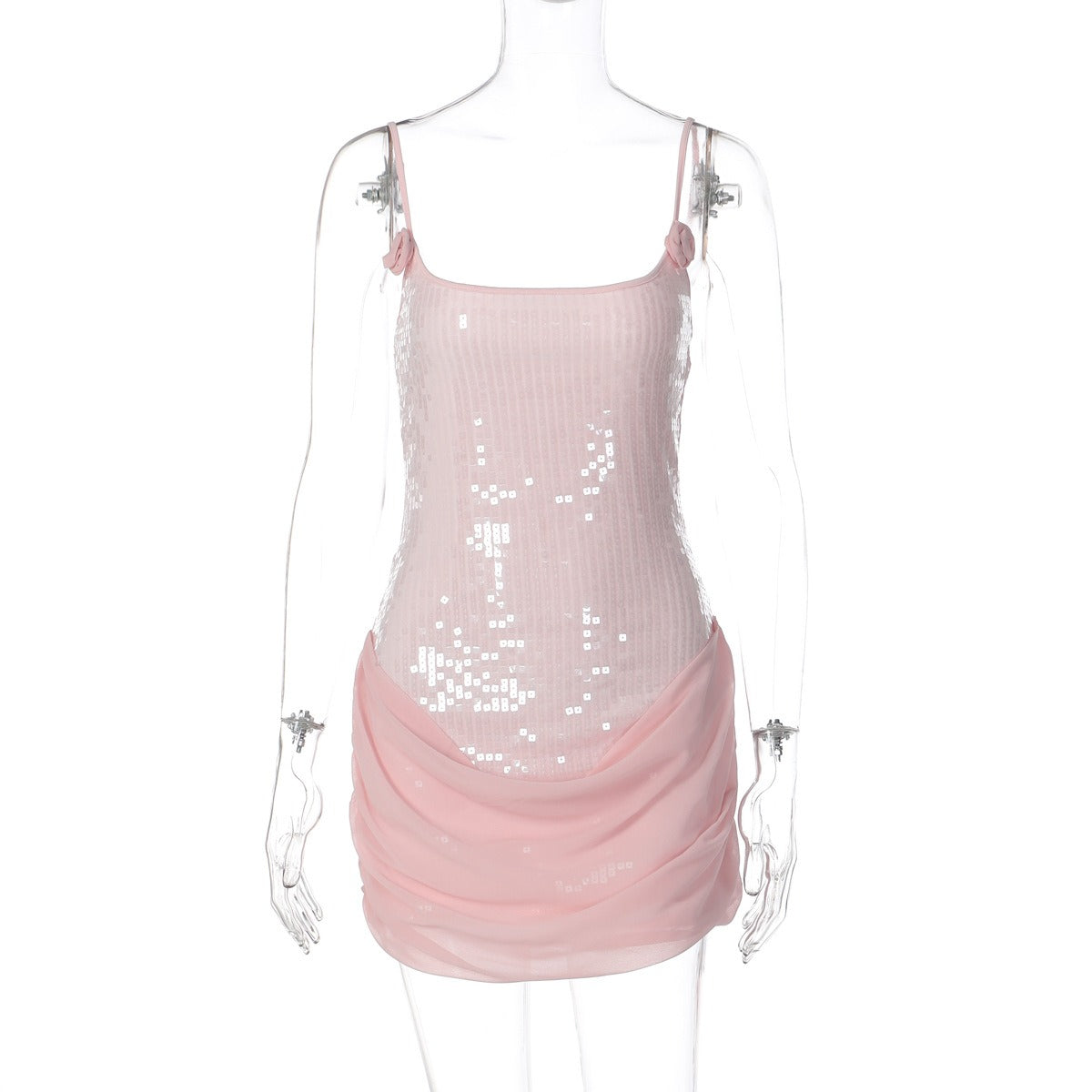 Giulia Sequin Draped Mini Dress