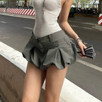 Oria Pleated Bubble Mini Skort