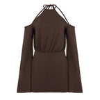 Livia Chain Back Halter Mini Dress