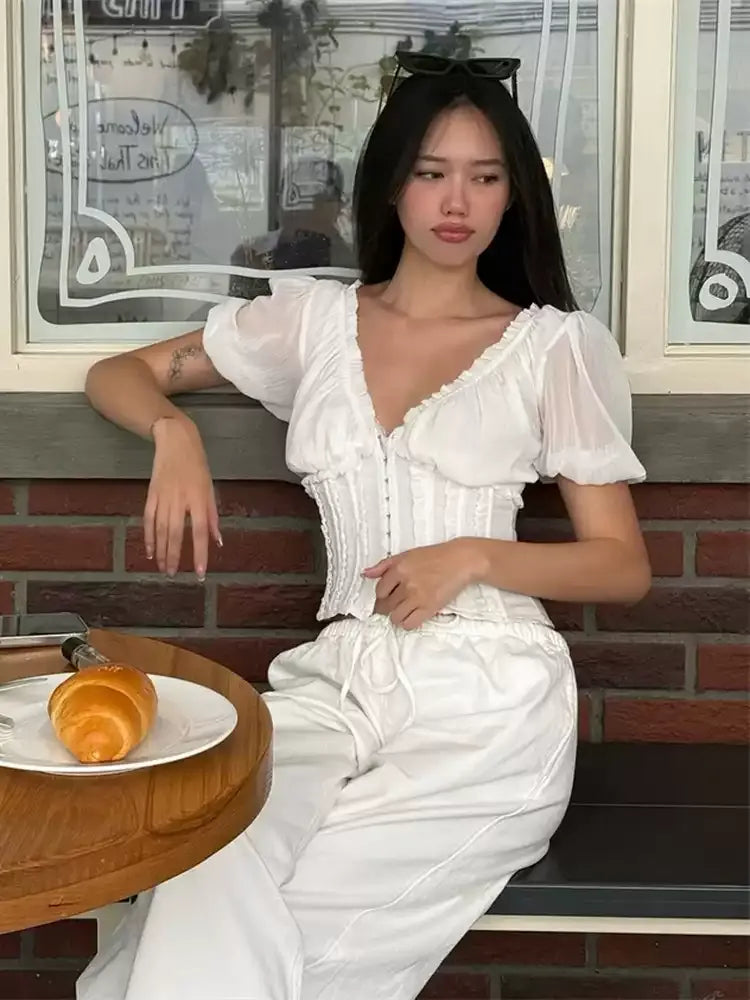 Naysha French Ruffle Blouse