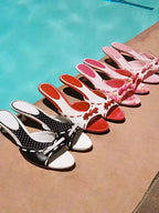 Mira Bow Leather Mules