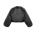 Zoya Cloud Faux Fur Crop Jacket