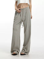 Yvette Striped Wide-Leg Drawstring Pants