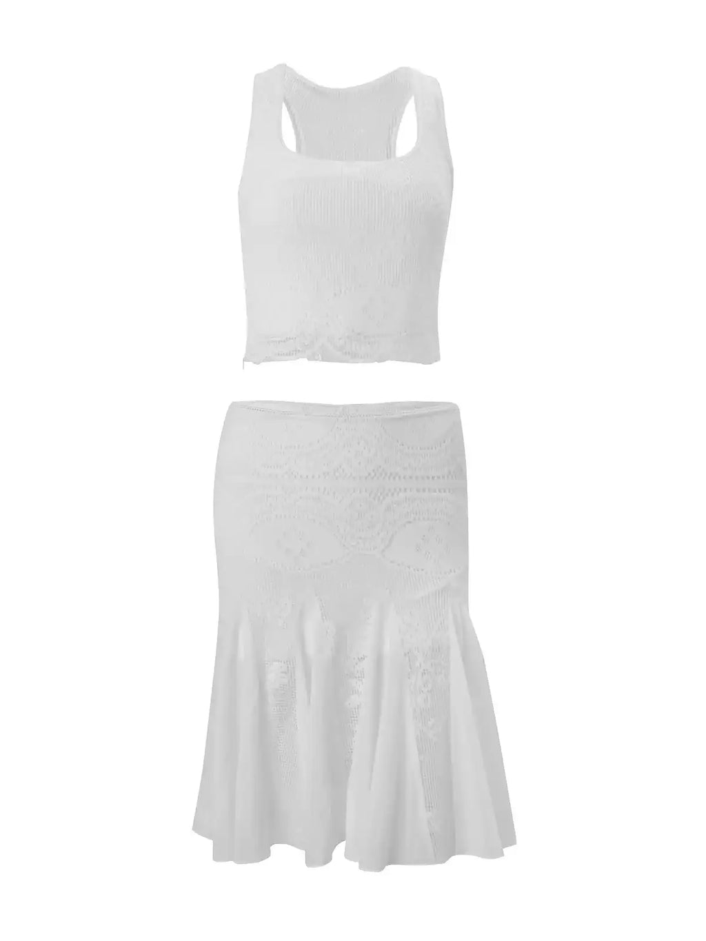 Lola Knit Tank Top & Flared Skirt Set