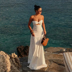 Roseth Cut-Out Ruched Maxi Dress