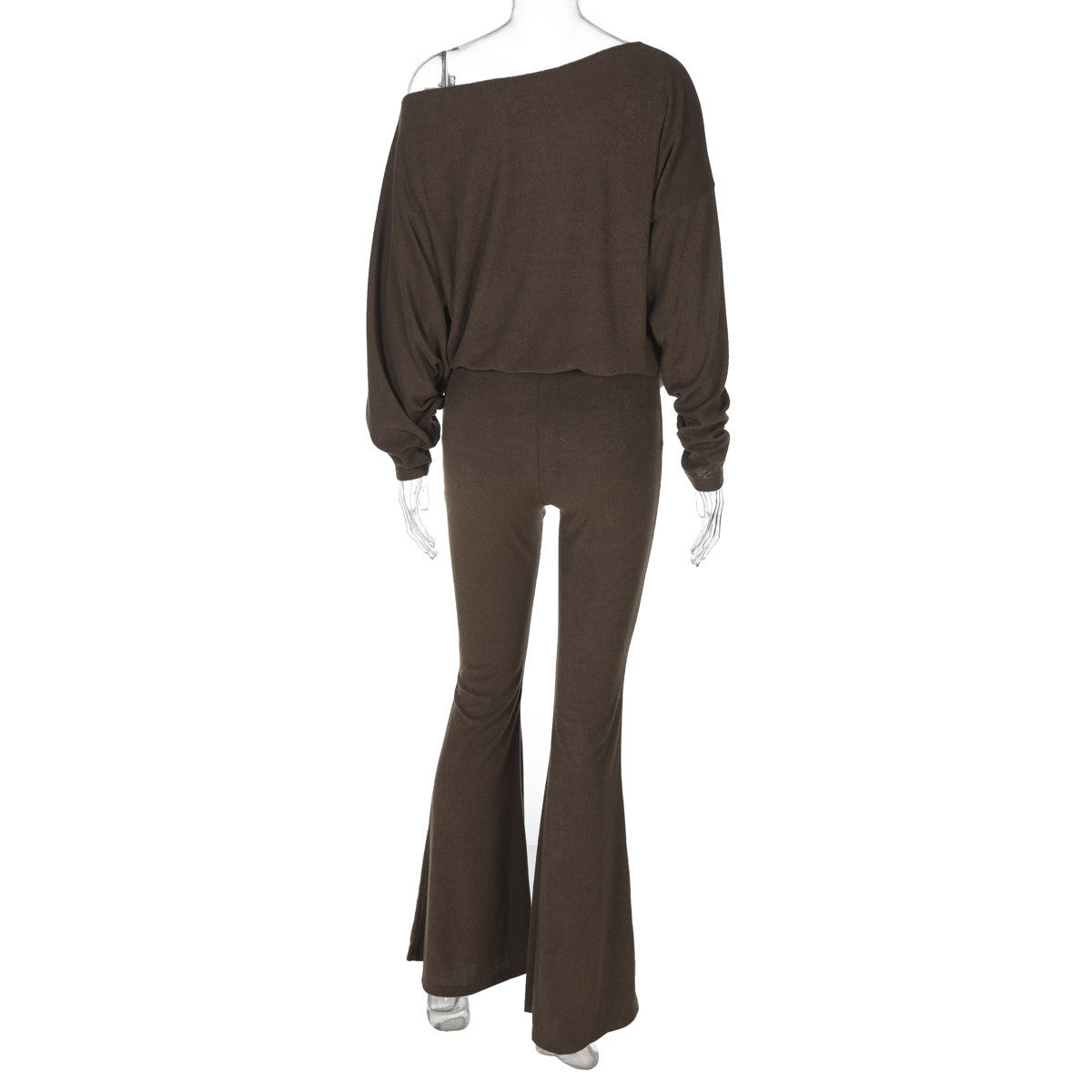 Knit Top & Flared Pants Set