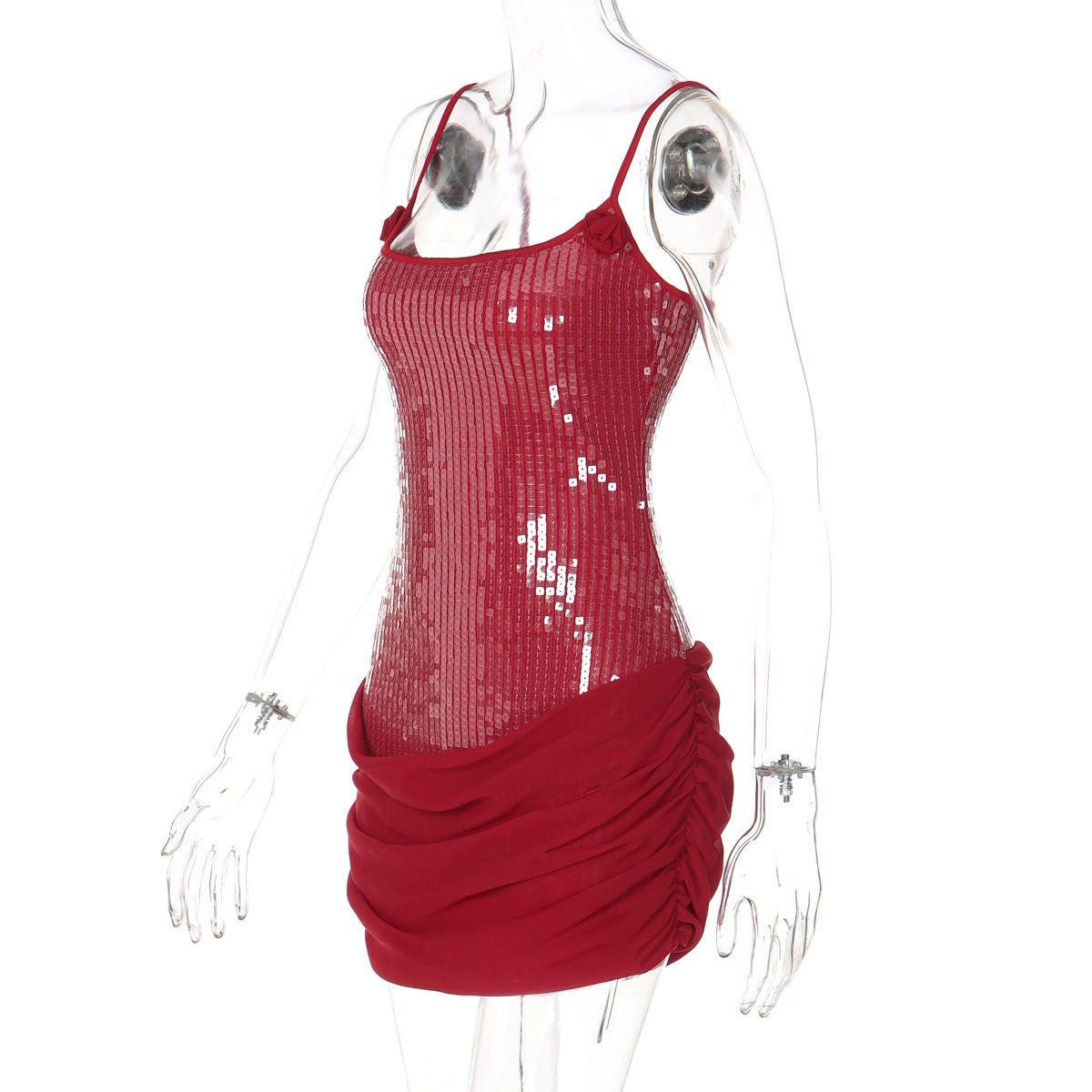 Giulia Sequin Draped Mini Dress