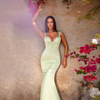 Faria Pale Mint Corset Maxi Dress