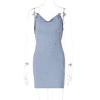 Mirea Crystal Detail Mini Dress