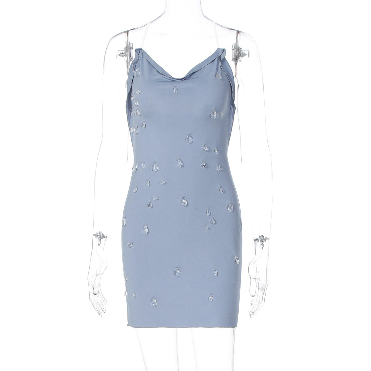 Mirea Crystal Detail Mini Dress