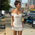 Hina Polka Dot Twist Mini Dress