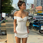 Hina Polka Dot Twist Mini Dress